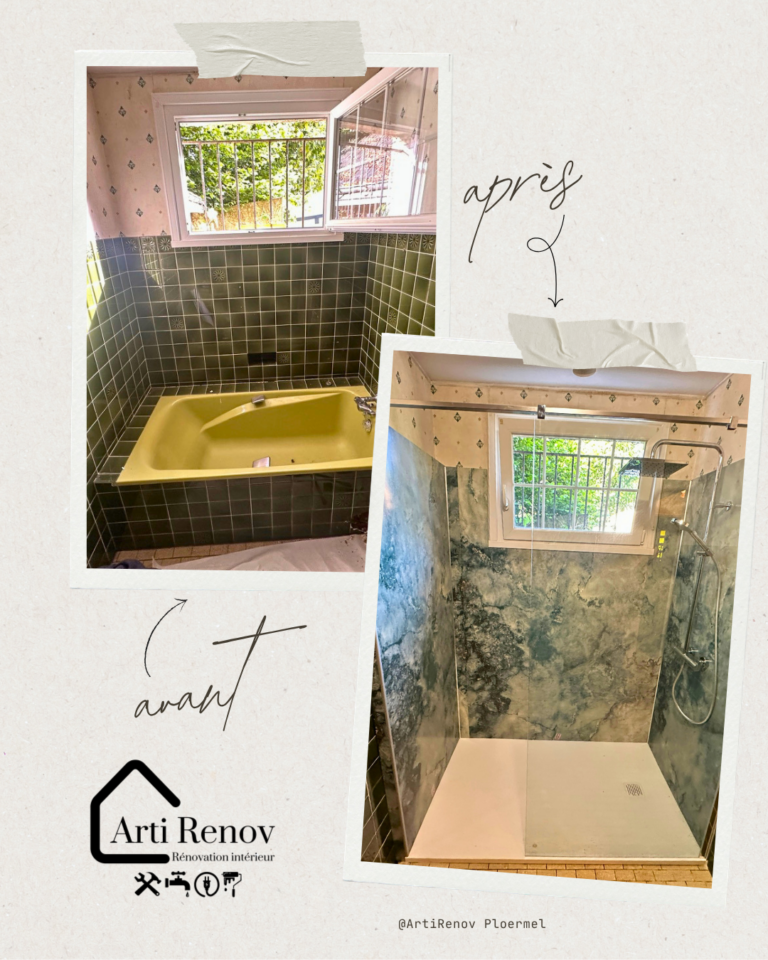 rénovation douche pmr val d'oust